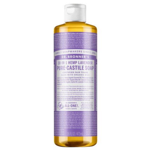 Dr. Bronner's 18-in-1 Hemp Lavender Pure-Castile Soap, 16 fl oz