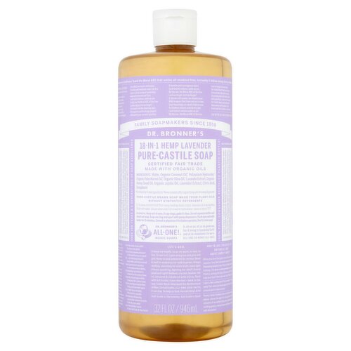 Dr. Bronner's 18-in-1 Hemp Lavender Pure-Castile Soap, 32 fl oz