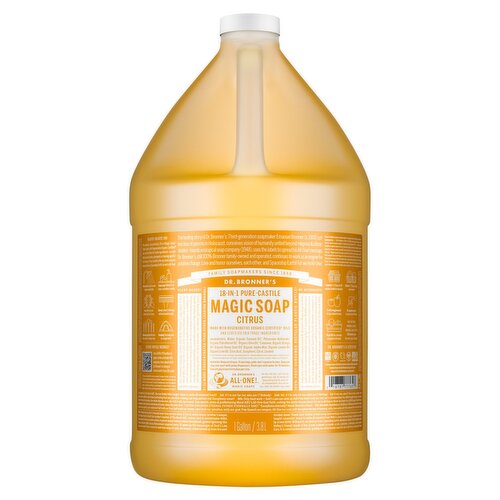 Dr. Bronner's 18-in-1 Pure-Castile Citrus Magic Soap, 1 gallon