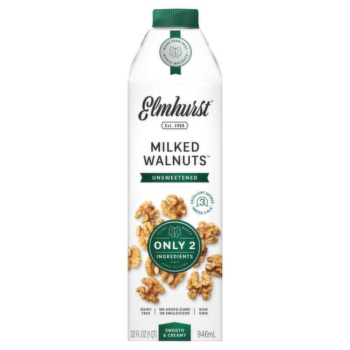 Elmhurst Unsweetened Milked Walnuts, 32 fl oz