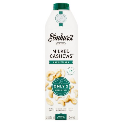 Elmhurst Unsweetened Milked Cashews, 32 fl oz