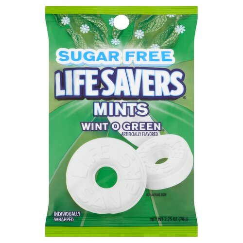 Life Savers Sugar Free Wint O Green Mints, 2.75 oz