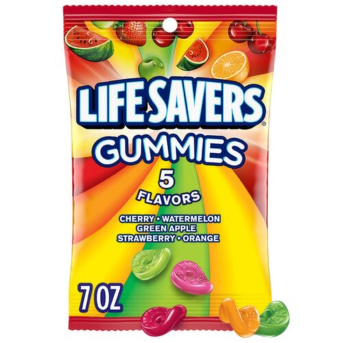 LIFE SAVERS Gummy Candy, 5 Flavors, 7 oz Bag