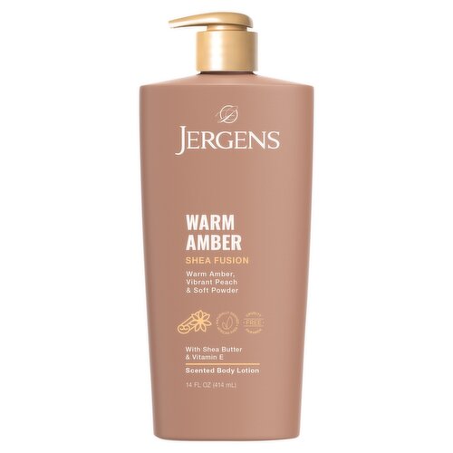 Jergens Warm Amber Shea Fusion Scented Body Lotion, 14 fl oz