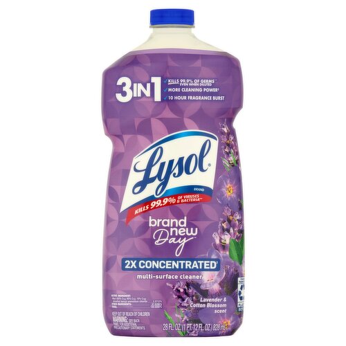 Lysol Lavender & Cotton Blossom Scent Multi-Surface Cleaner, 28 fl oz