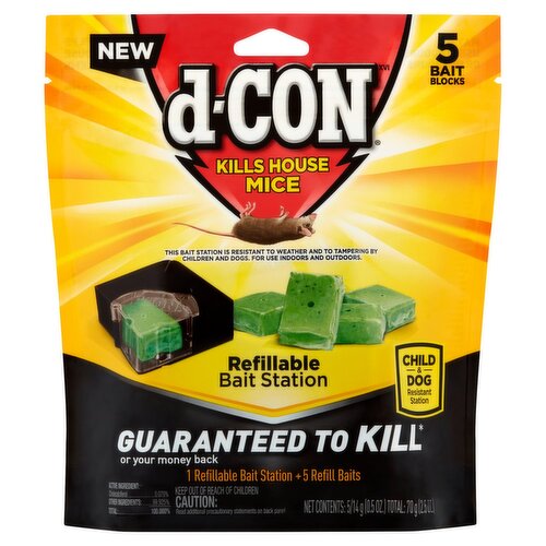 d-Con Refillable Bait Station, 0.5 oz, 5 count