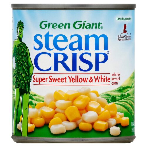 Green Giant Steam Crisp Super Sweet Yellow & White Whole Kernel Corn, 11 oz