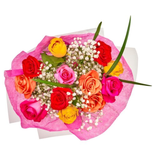 Premium Dozen Rainbow Rose Bouquet