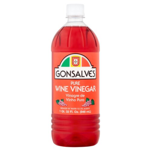 Gonsalves Pure Wine Vinegar, 32 fl oz