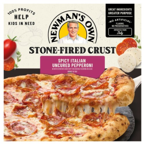 Newman's Own Spicy Italian Uncured Pepperoni Stone-Fired Crust Pizza, 14.1 oz