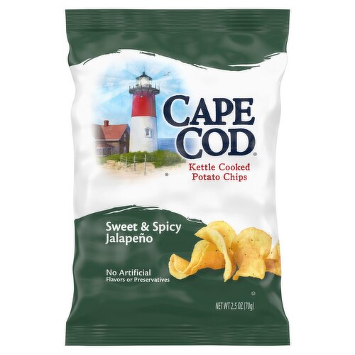 Cape Cod Sweet & Spicy Jalapeño Kettle Cooked Potato Chips, 2.5 oz