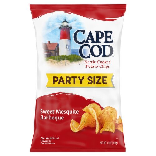 Cape Cod Sweet Mesquite Barbeque Kettle Cooked Potato Chips Party Size, 13 oz