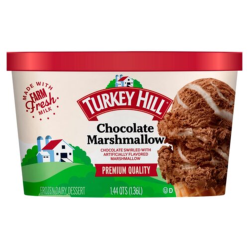 Turkey Hill Chocolate Marshmallow Frozen Dairy Dessert, 1.44 qts