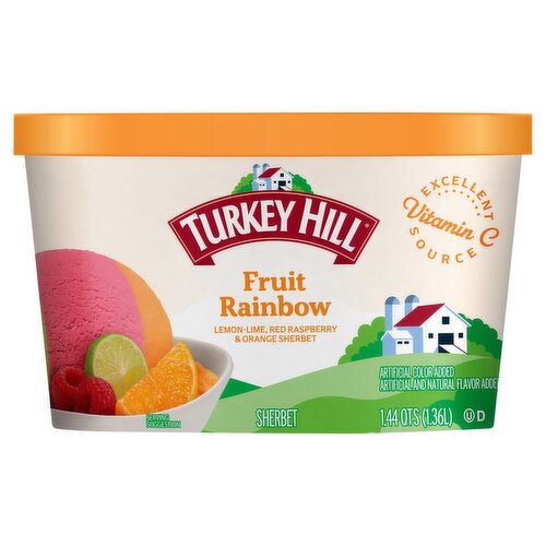 TURKEY HILL Fruit Rainbow Sherbet, 1.44 qts