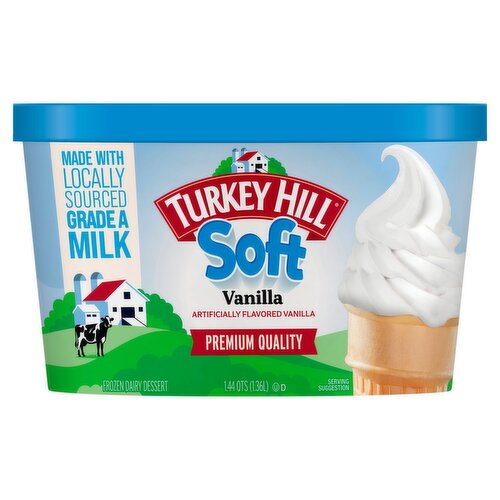 Turkey Hill Soft Vanilla Frozen Dairy Dessert, 1.44 qts