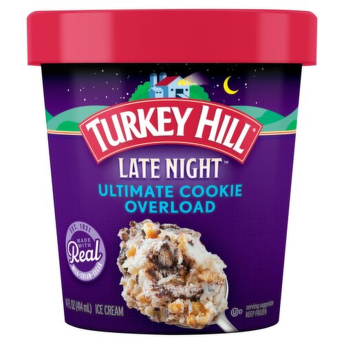 Turkey Hill Late Night Ultimate Cookie Overload Ice Cream, 14 fl oz