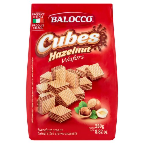 Balocco Cubes Hazelnut Cream Wafers, 8.82 oz