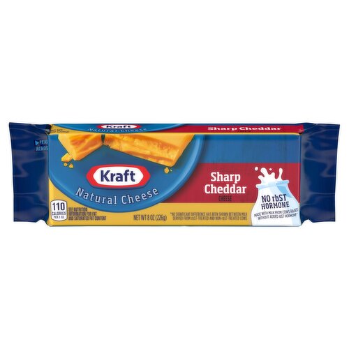 Kraft Sharp Cheddar Natural Cheese, 8 oz
