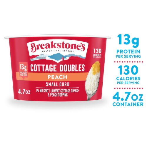 Breakstone's Peach Small Curd Cottage Doubles Cheese, 4.7 oz