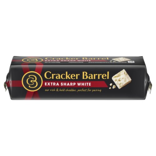 Cracker Barrel Extra Sharp White Cheddar Cheese, 8 oz