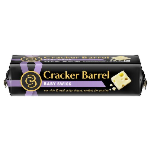 Cracker Barrel Baby Swiss Cheese, 7 oz