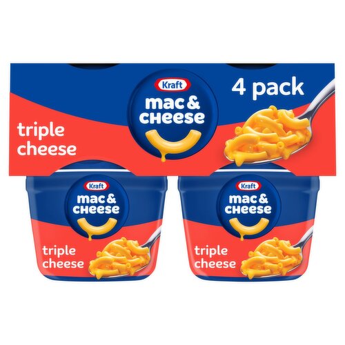 Kraft Mac & Cheese Triple Cheese Macaroni & Cheese Sauce Mix, 2.05 oz, 4 count