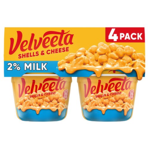 Velveeta Microwaveable Shell Pasta & Cheese Sauce, 2.19 oz, 4 count