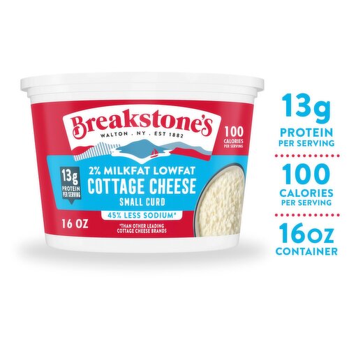 Breakstone's 2% Milkfat Lowfat Small Curd Cottage Cheese, 16 oz