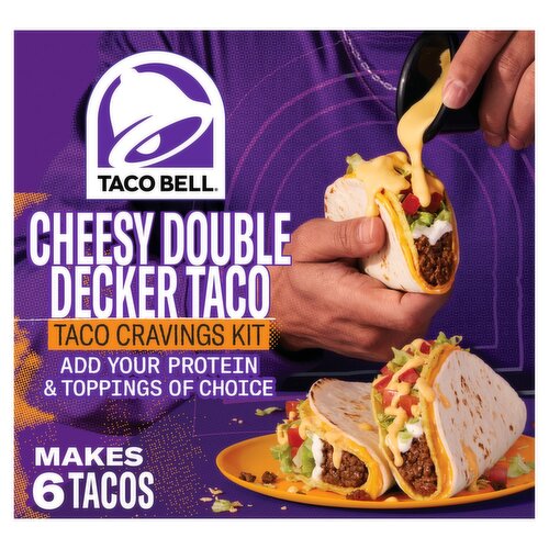 Taco Bell Cheesy Double Decker Taco Cravings Kit, 14 oz