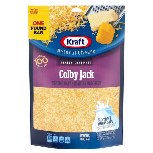 Kraft Finely Shredded Colby Jack Natural Cheese, 16 oz