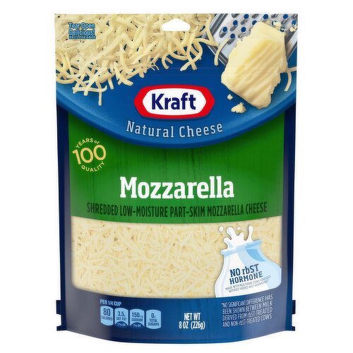 Kraft Mozzarella Natural Cheese, 8 oz