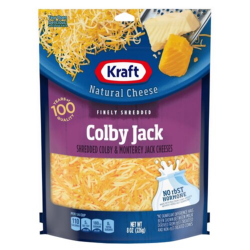 Kraft Finely Shredded Colby Jack Natural Cheese, 8 oz