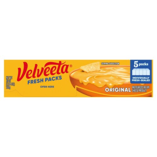 Velveeta Fresh Packs Original Cheese, 5 count, 20 oz