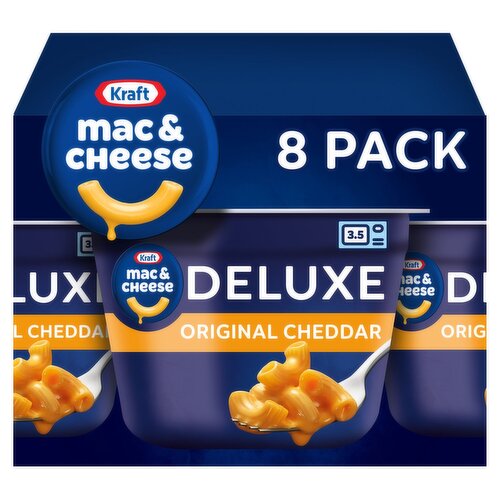 Kraft Deluxe Original Cheddar Macaroni & Cheese Sauce, 2.39 oz 8 count