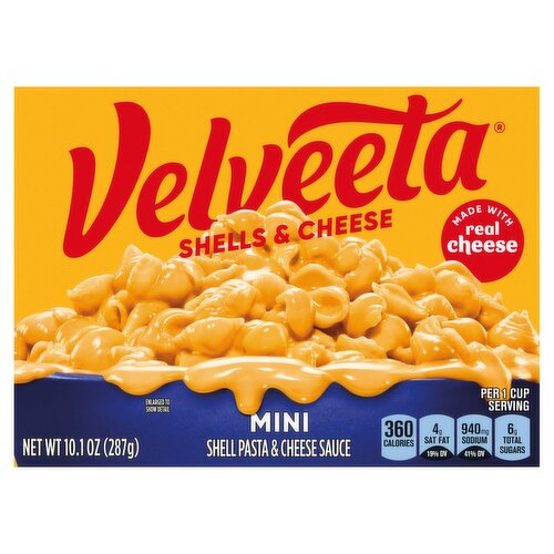 Velveeta Mini Shells Pasta & Cheese Sauce, 10.1 oz