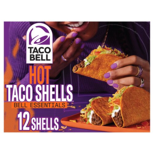 Taco Bell Hot Seasoned Flavored Crunchy Taco Shells, 12 count, 4.8 oz