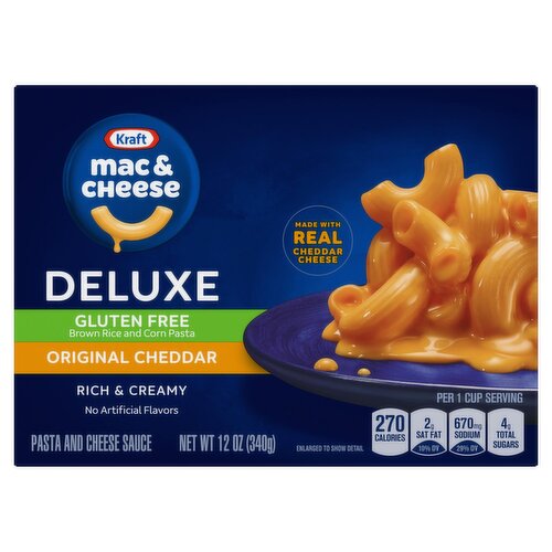 Kraft Deluxe Original Cheddar Mac Pasta & Cheese Sauce, 12 oz