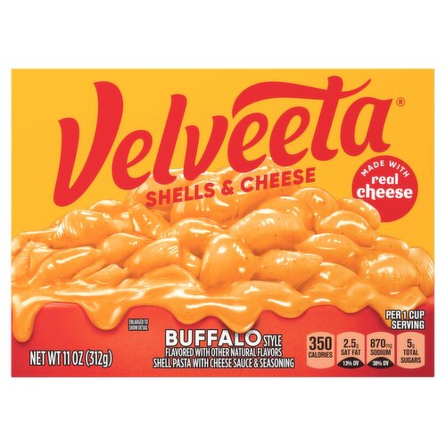 Velveeta Buffalo Style Flavored Shells Pasta with Cheese Sauce ...