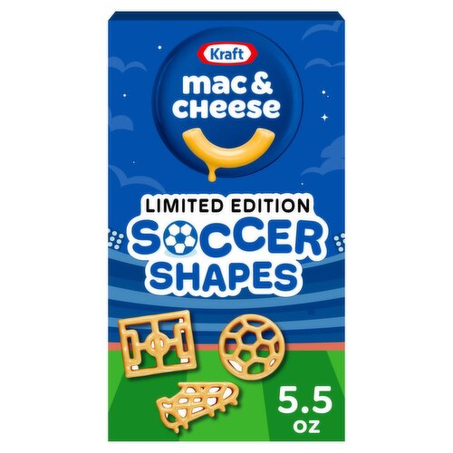 Kraft Mac & Cheese Soccer Shapes Pasta and Cheese Sauce Mix Limited Edition, 5.5 oz