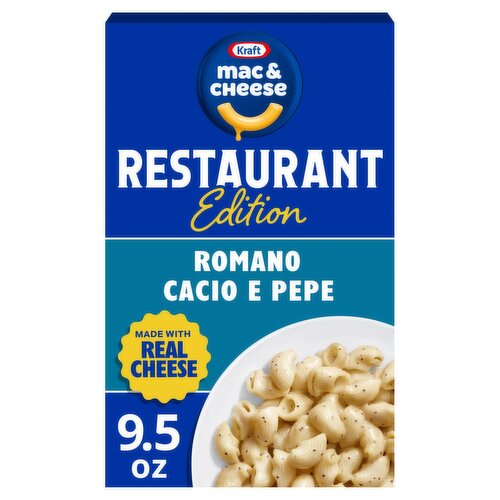 Kraft Mac & Cheese Romano Cacio E Pepe Pasta and Cheese Sauce Mix Restaurant Edition, 9.5 oz