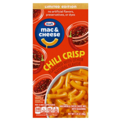 Kraft Mac & Cheese Chili Crisp Macaroni & Cheese Sauce Mix with Seasoning Limited Edition, 7.25 oz