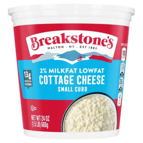 Breakstone's 2% Milkfat Lowfat Small Curd Cottage Cheese, 24 oz