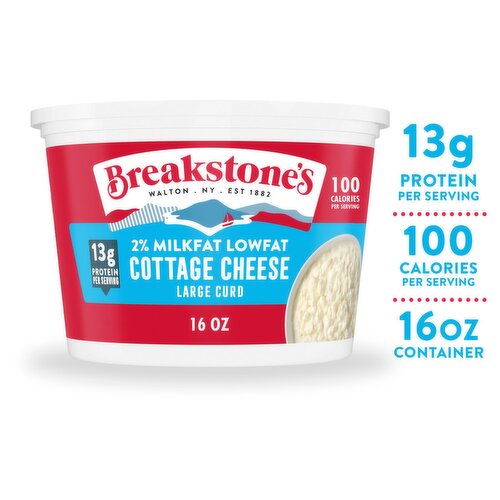 Breakstone's 2% Milkfat Lowfat Large Curd Cottage Cheese, 16 oz