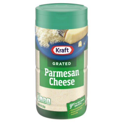 Kraft 100% Grated Parmesan Cheese, 8 oz