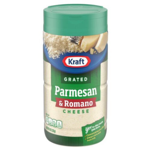 Kraft 100% Grated Parmesan & Romano Cheese, 8 oz