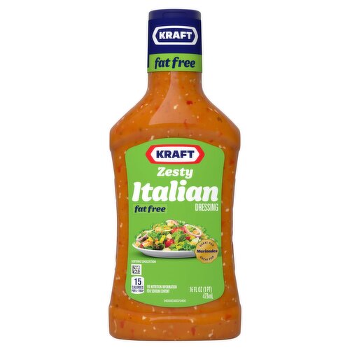 Kraft Zesty Italian Fat Free Dressing, 16 fl oz