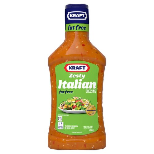 Kraft Zesty Italian Fat Free Dressing, 16 fl oz