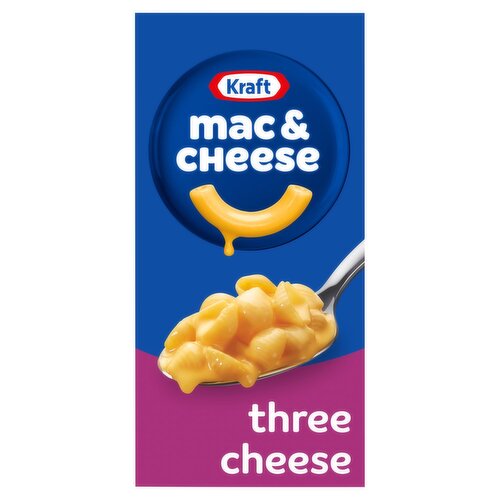 Kraft Mac & Cheese Three Cheese Pasta Shells, 7.25 oz