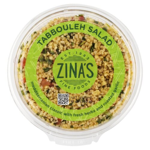 Zina's Fine Foods Tabbouleh Salad, 12 oz