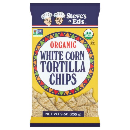 Steve's & Ed's Organic White Corn Tortilla Chips, 9 oz